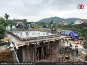 Thi công nhà chú Vụ - Hải Dương